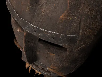 Mask Animistic Low-poly 3D model