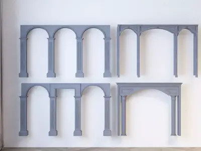 European-style components Phase 1 -002 Low-poly 3D model