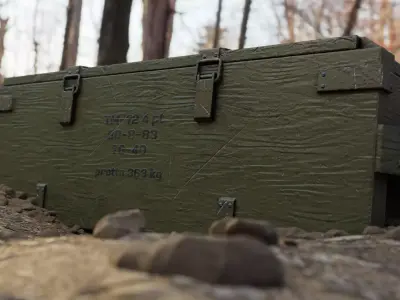 Military container Low-poly 3D model