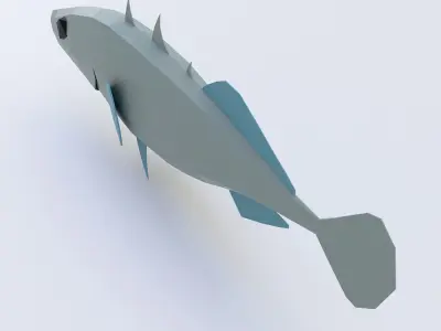 Stickleback fish low poly 3d model  Low-poly 3D model