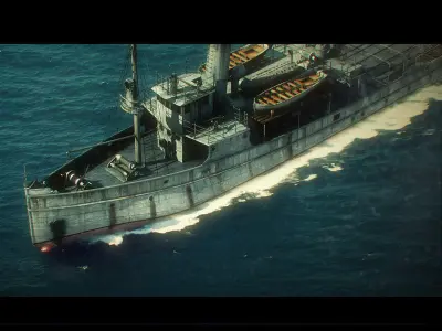 Minelayer Nusret 3D model