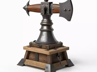 Medieval Siege Ballista Weapon 3D model