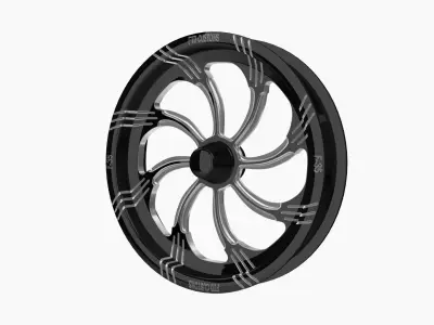 FTD Customs F35 Slasher BC dragster front wheel Low-poly 3D model