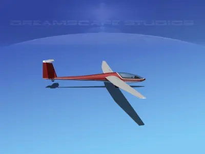 DG-400 17-Metre Sailplane V10 3D model
