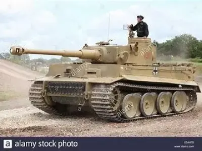 Tiger 1 tank on dirt road Free 3D model