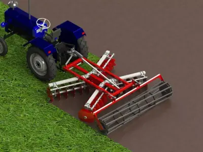 WG 1014 - Disc harrow 4 ni 1 3D model