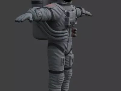 Realistic Astronaut Space Suit 3D model 15