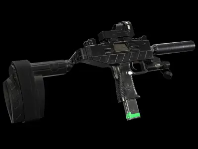 UZI PRO Low-poly 3D model