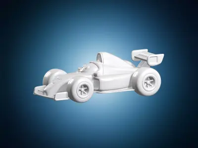 Turbo F1 Toy Car 3D Print Model 3D print model