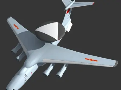 KJ 2000 AWACS 3D model