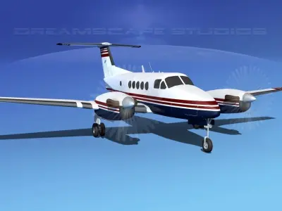 Beechcraft B200 GT King Air V05 3D model