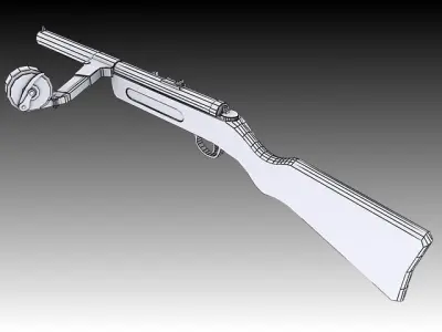 MP18 SMG Low-poly 3D model