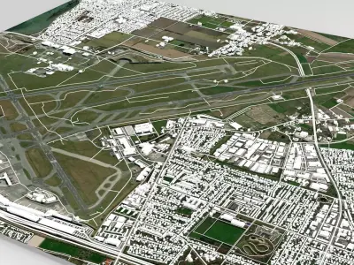 Kastrup Copenhagen Airport Denmark  3D model