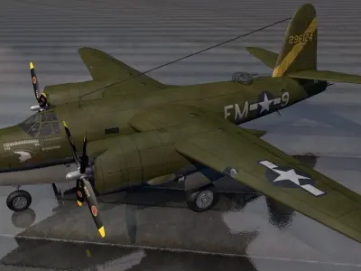 Martin B-26C Marauder 3D model