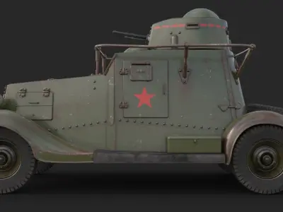 FAI M Armoured Car Vray 3D model