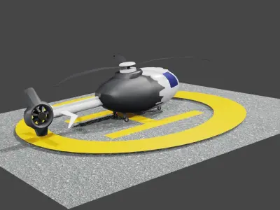 Enchanted Sky Blade - Fantasy Helicopter 3D Model 3D model