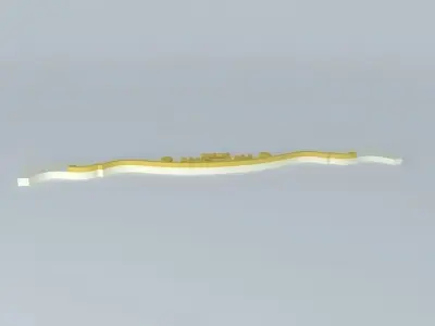 washboard shelf with gold leaf Free 3D model