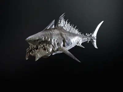 AlienShark 1 Low-poly 3D model