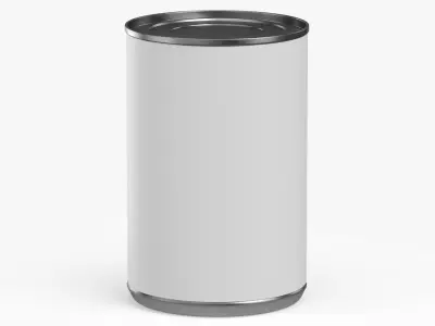 Canned Carrots 14 5oz Blank and Generic Label 3D model