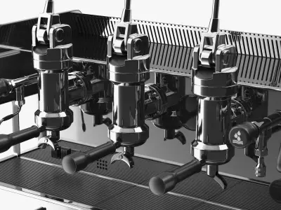 Triple-Lever Espresso Coffee Machine 3D model