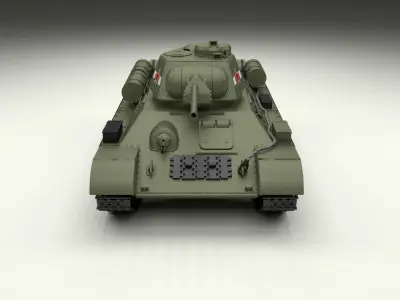 T34-76 Tiger Tank Early Pack 3D model