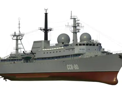 Intelligence ship SSV-80 project 1826 Lira 3D model