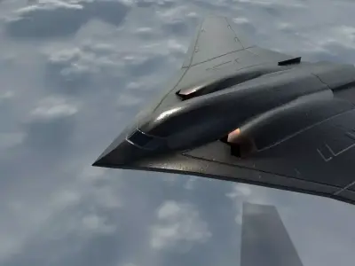 stealth bomber Low-poly 3D model