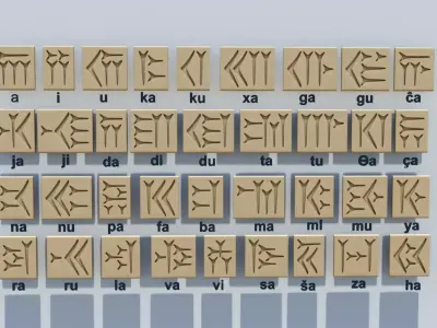 Printable Cuneiform blocks 3D print model