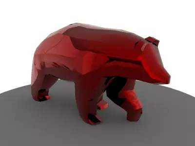 Bear Lowpolygon  Low-poly 3D model