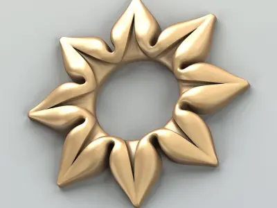 Round rosette 031 Free 3D model