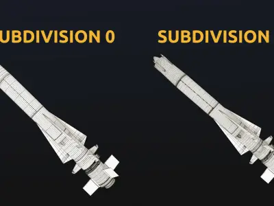 rocket Low-poly 3D model