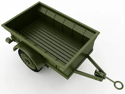 Willys T3 Trailer 3D model