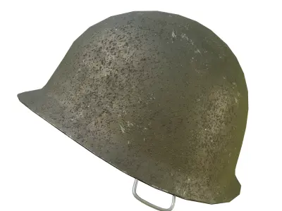 US M1 Helmet ruined Low-poly 3D model