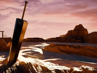 Dragonslayer Low-poly 3D model