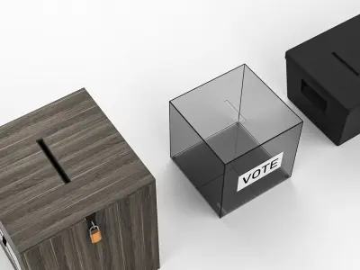 Vote Box Pack Low-poly 3D model