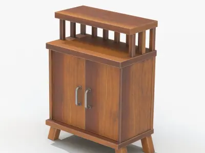 bedside table 3D model