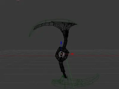 Double bladed Scythe 3D model 3D model