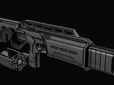 Vantage Arms SIX12 Shotgun Low-poly 3D model
