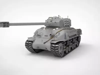 M50 sherman Tank  3D model