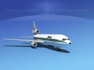 Douglas DC-10 Alitalia 3D model