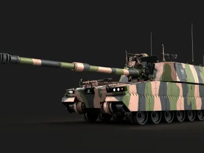 AS9 Huntsman K-9 Thunder Low-poly 3D model