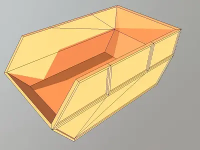 Rubbish Container Lowpoly Low-poly 3D model