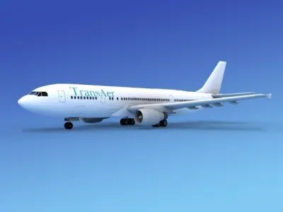 Airbus A300 TransAer 3D model