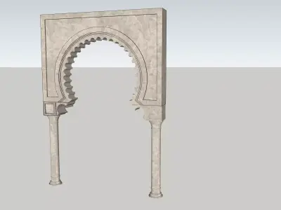 indian jodhpuri stone arch 3d modal 3D model