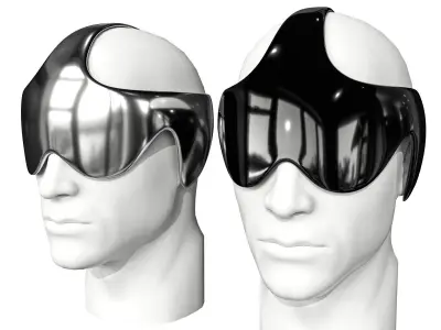 Sci-Fi Future VR Headset Low-poly 3D model