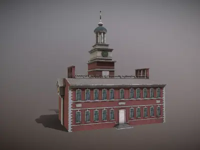 Independence Hall Low-poly 3D model