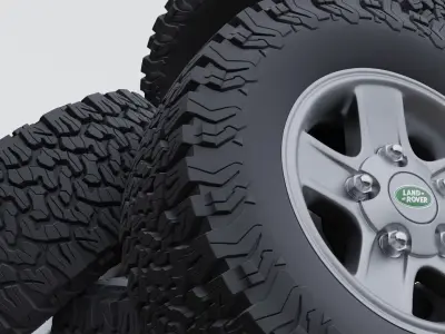 Defender Alloy Wheel 3D model