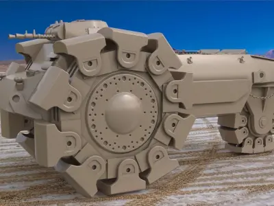 Alkett VsKfz 617 Minenrumer Clay Vray  3D model