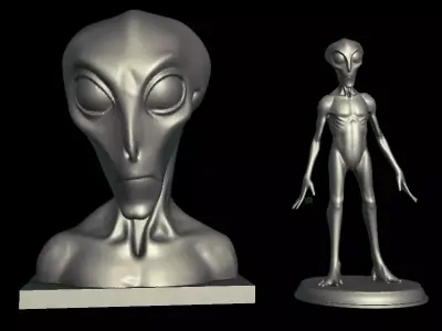 Roswell Museum alien 3D print model