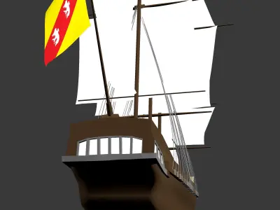 Sailing Ship Low-poly 3D model